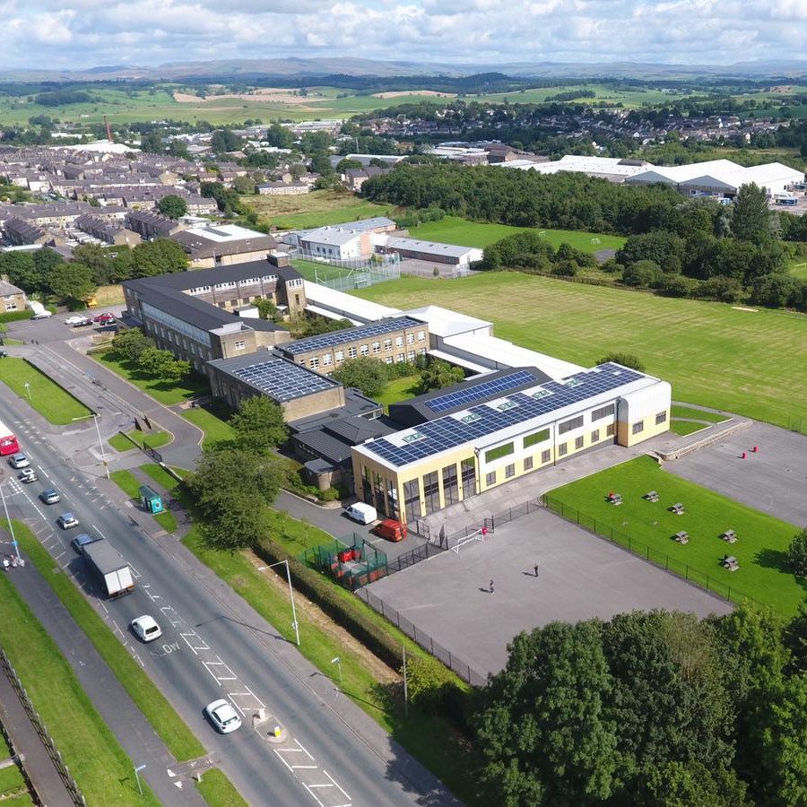 aerial photo of west craven high school barnoldswick square