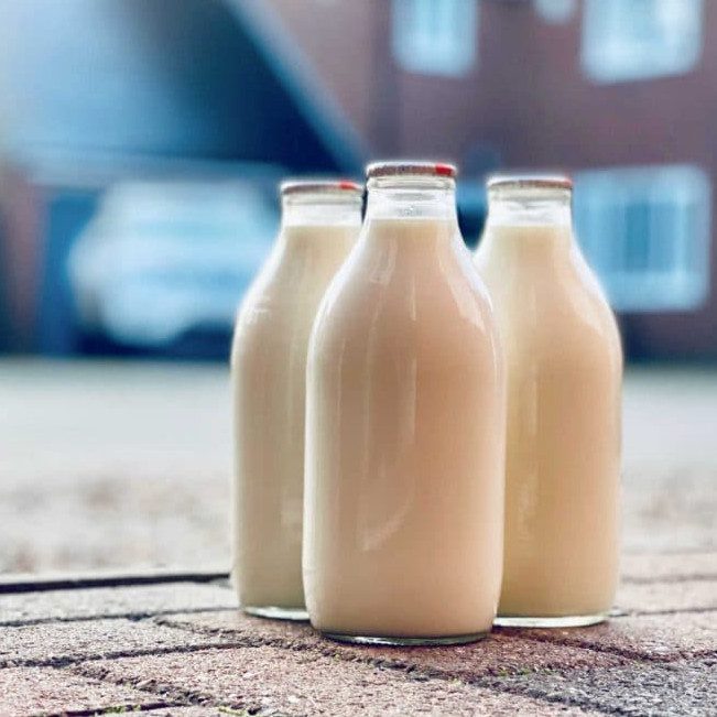 photo milk bottles
