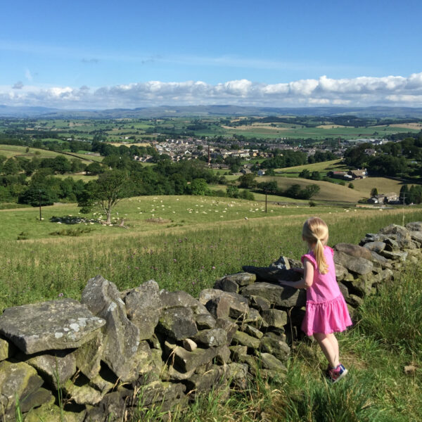 View looking out over Barnoldswick towards the Yorkshire Dales
